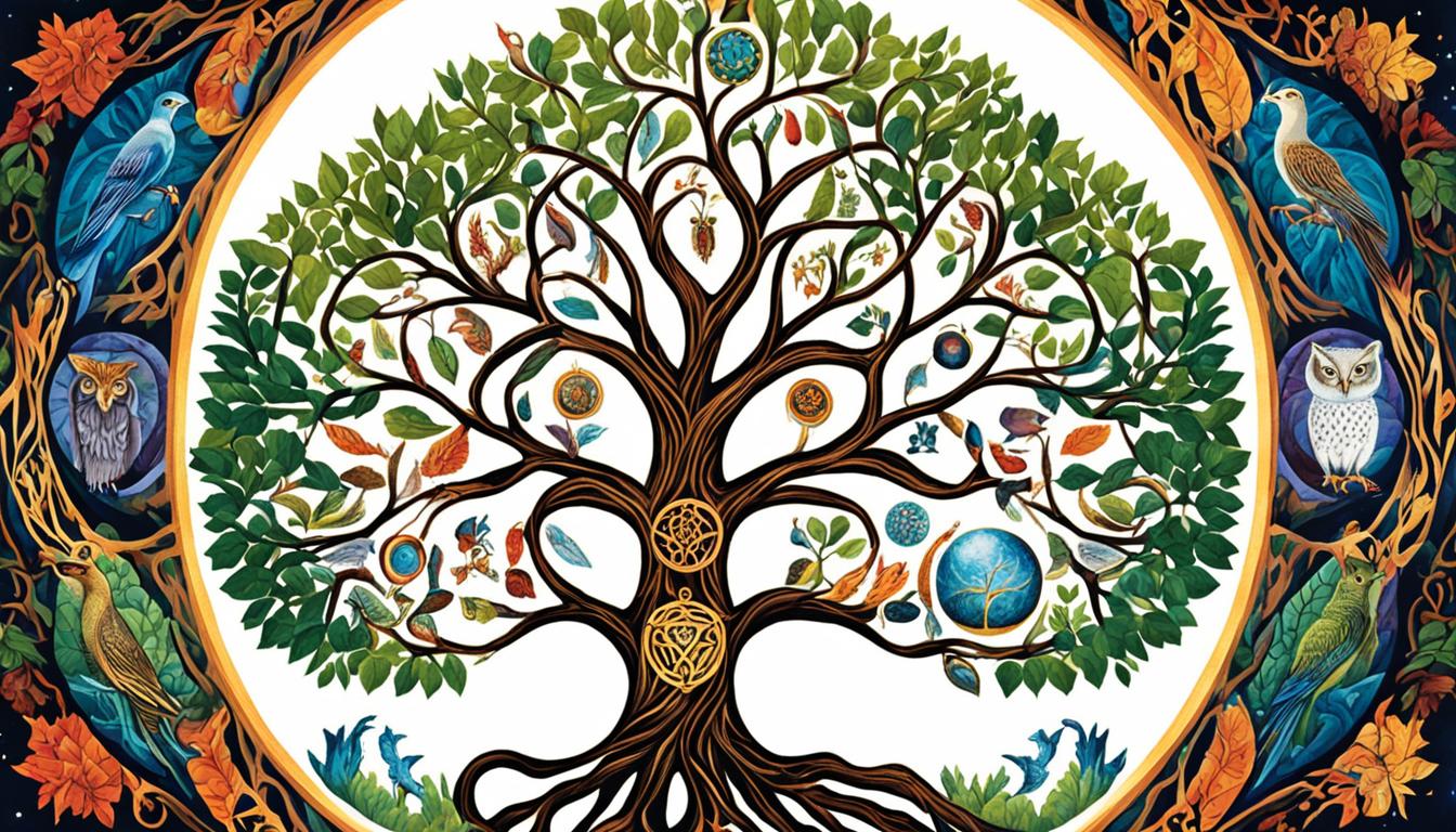 spiritual tapestries tree of life with animals in it