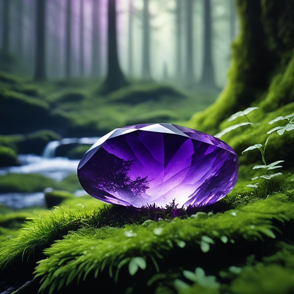 amethyst meditation stone