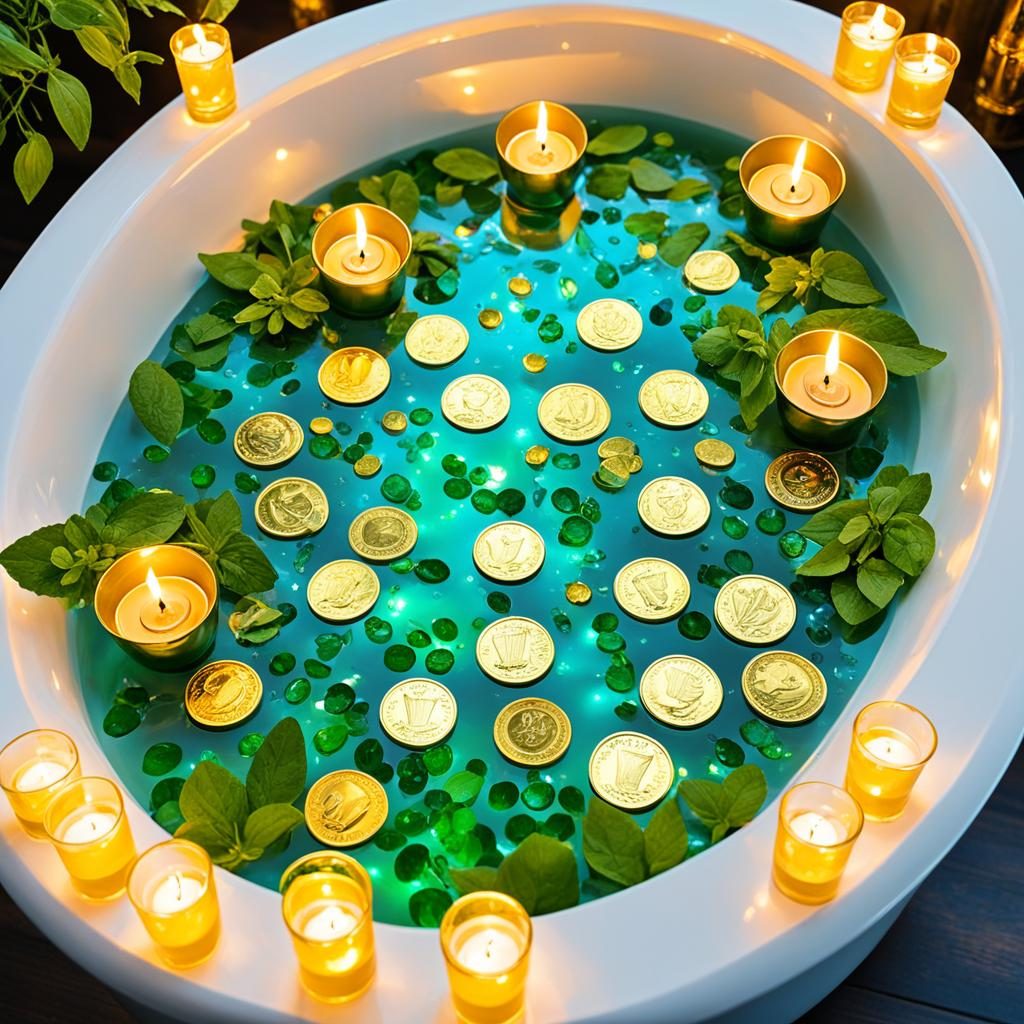 money manifestation baths image