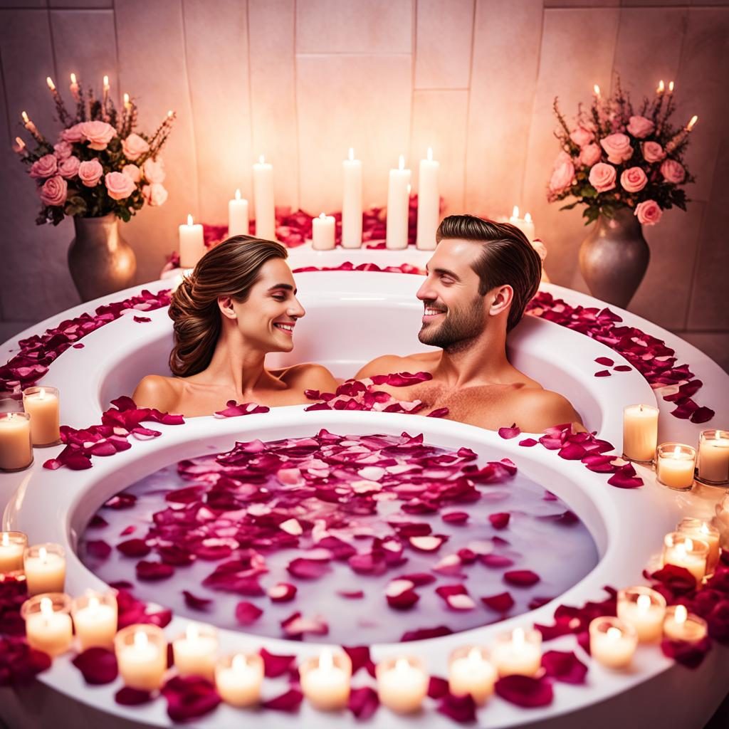 romantic spiritual bath experience