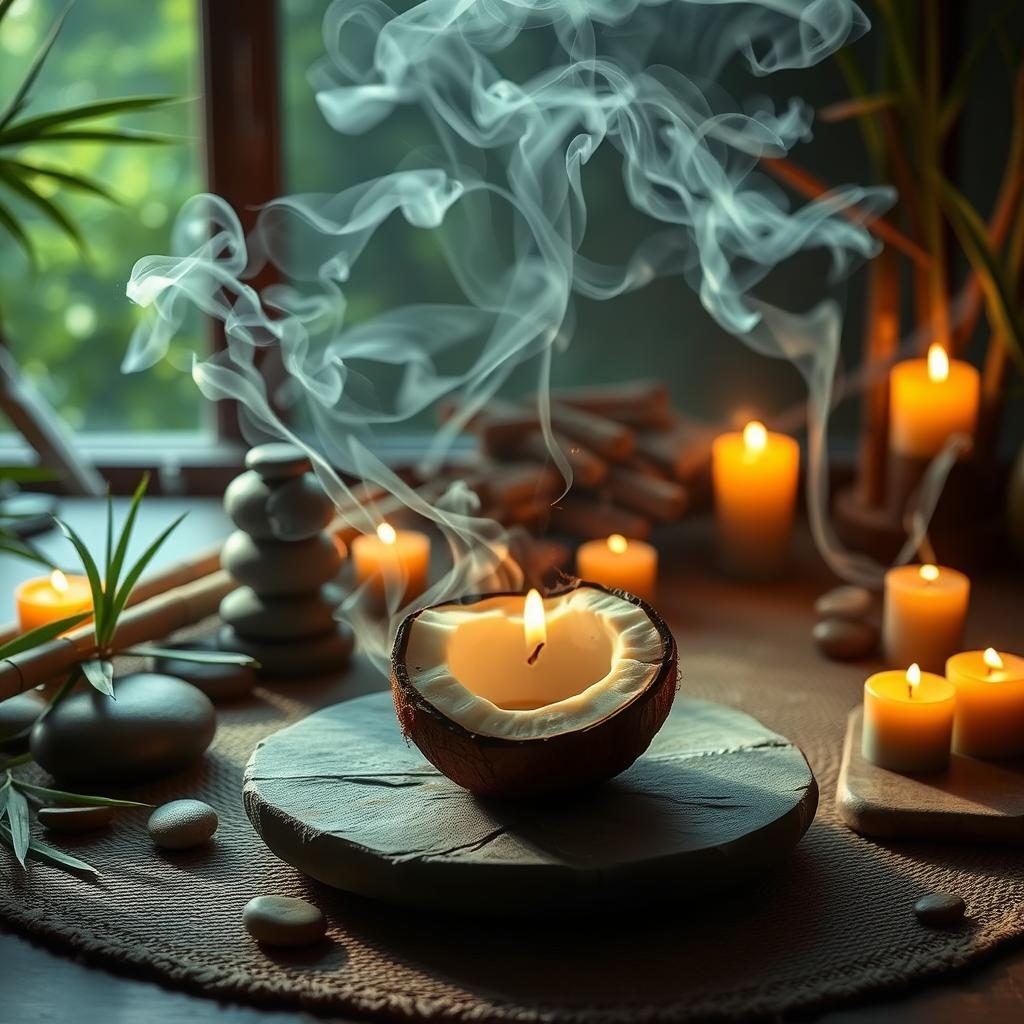 coconut incense for meditation