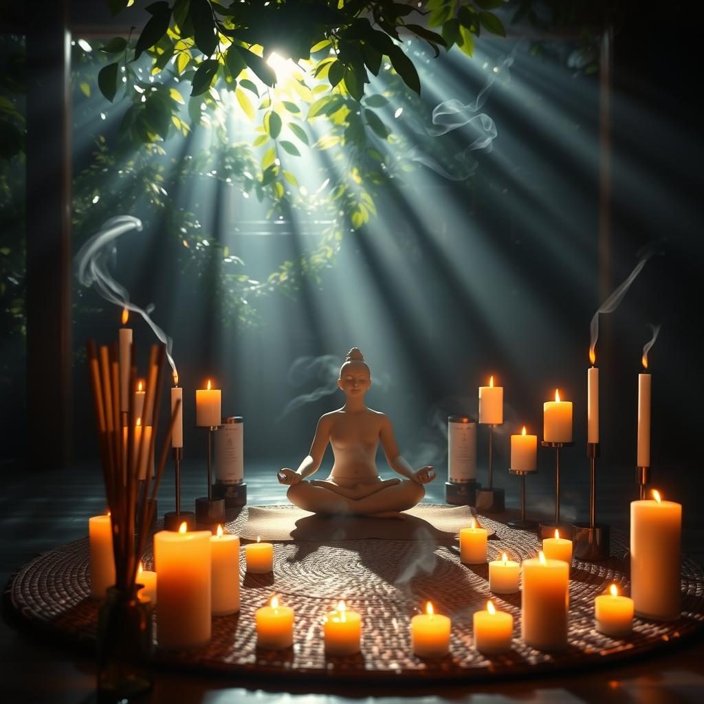 meditation with nag champa incense