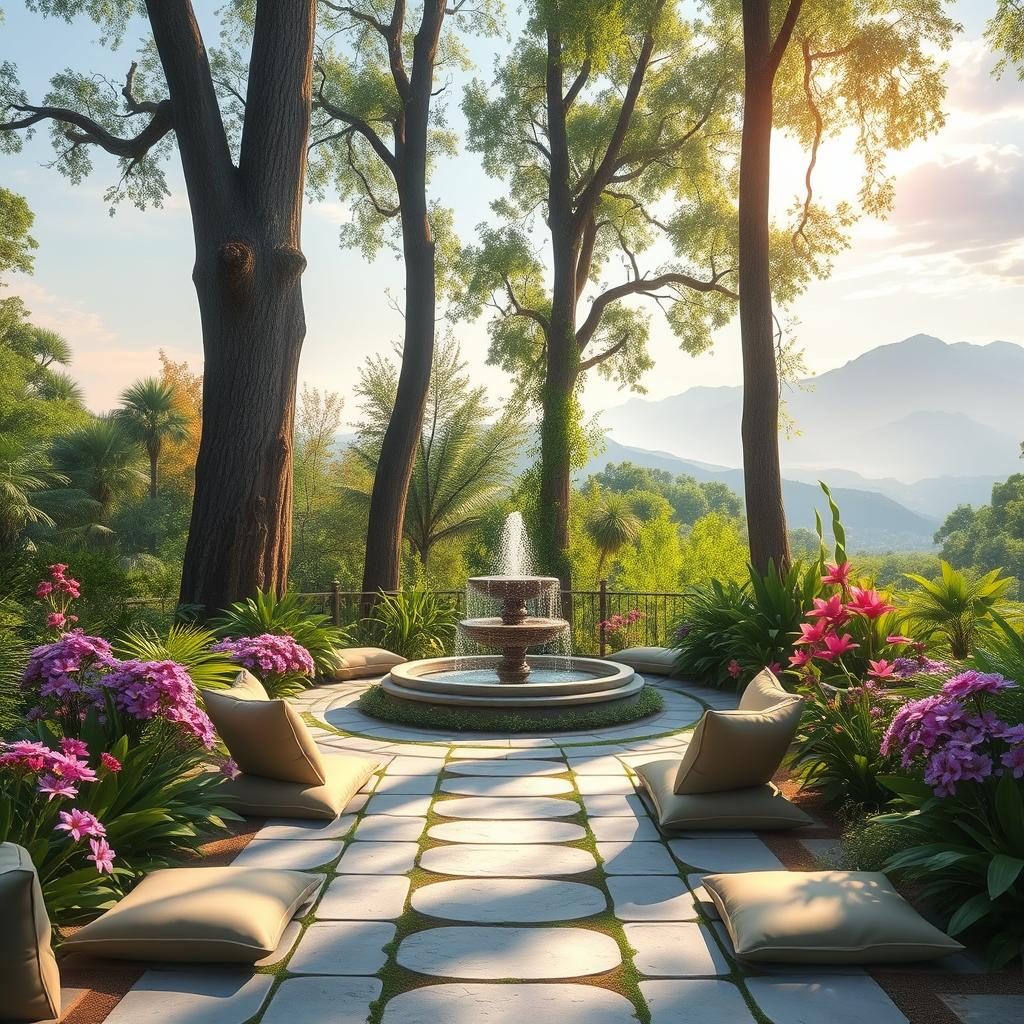 peaceful meditation environment