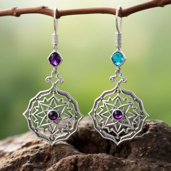 spiritual silver earrings