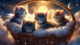 Fluffy Kittens in a Basket Spiritual Dream